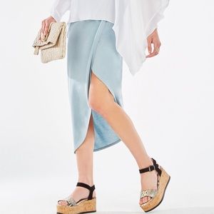 BCBG Lia Asymmetrical Wrap Skirt- Medium